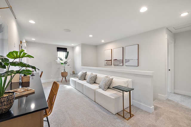 view of carpeted living room