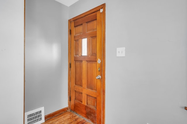 entryway featuring light hardwood / wood-style flooring