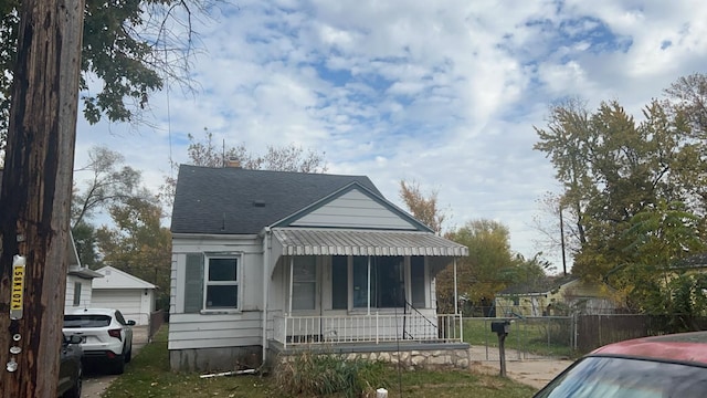 exterior space featuring covered porch