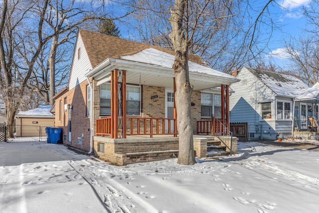 view of front of house featuring a porch