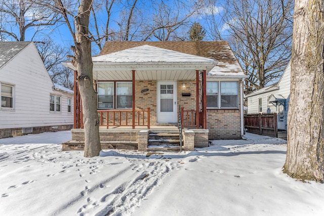 bungalow-style house with a porch