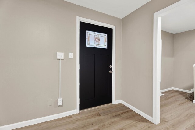 entryway featuring light hardwood / wood-style floors