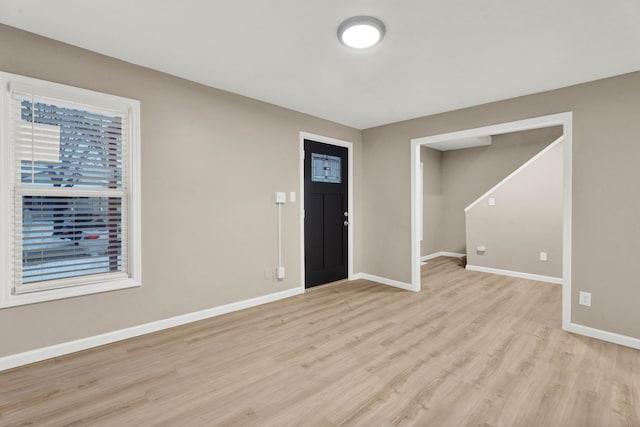 entryway featuring light hardwood / wood-style floors