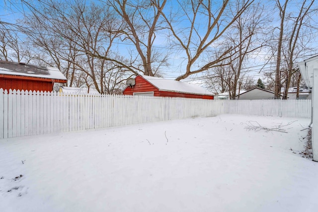 view of snowy yard