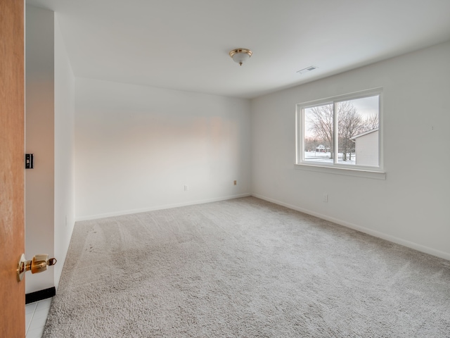 view of carpeted empty room