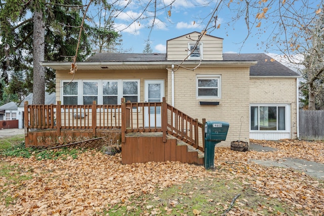 view of rear view of property