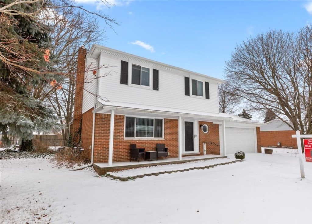 view of property featuring a garage