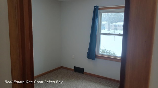 spare room with carpet floors and plenty of natural light