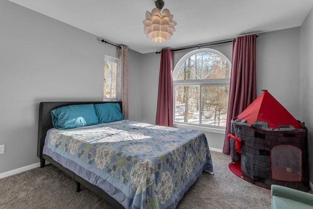 view of carpeted bedroom