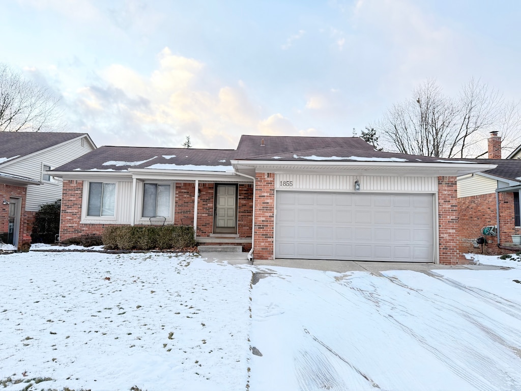 ranch-style house with a garage