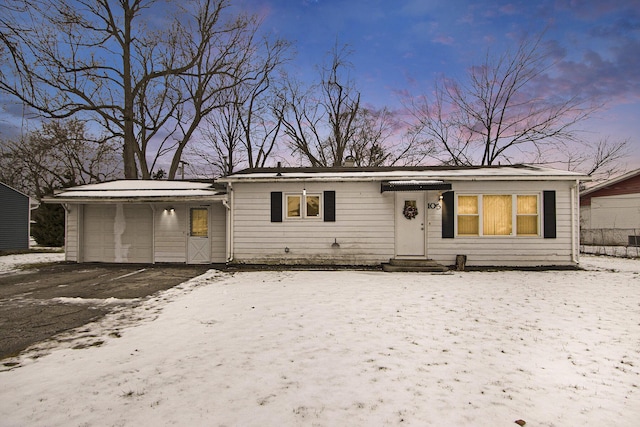 view of front of house featuring a garage