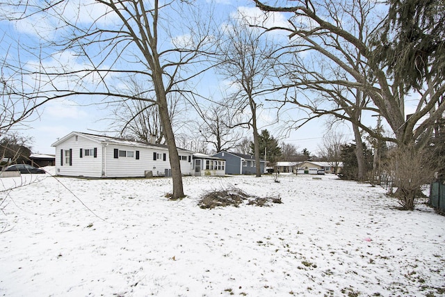 view of snowy yard