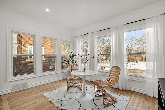 view of sunroom