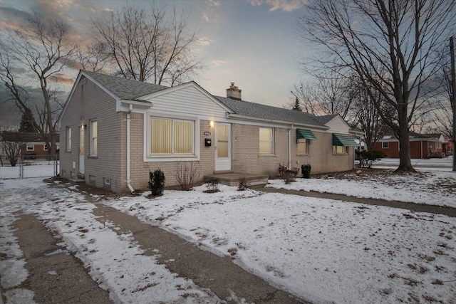 view of bungalow-style home