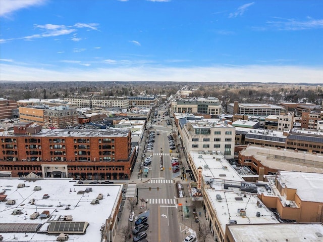 birds eye view of property featuring a view of city