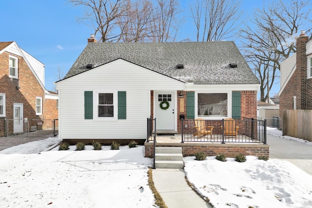 bungalow with central AC unit