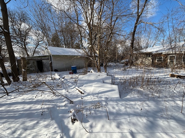 view of snowy yard