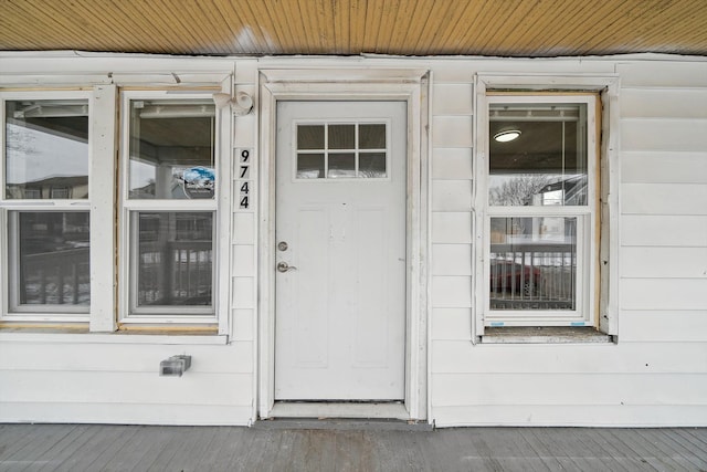 view of doorway to property