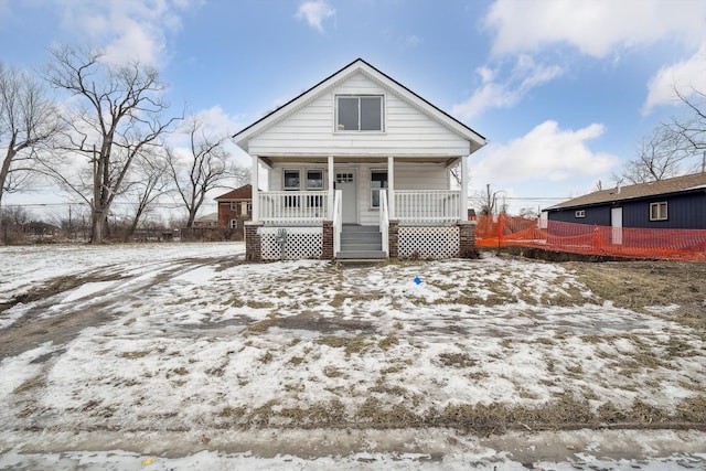 bungalow with covered porch