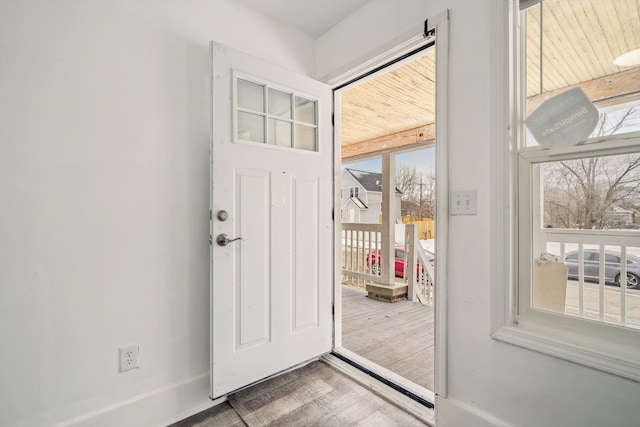 doorway with a healthy amount of sunlight