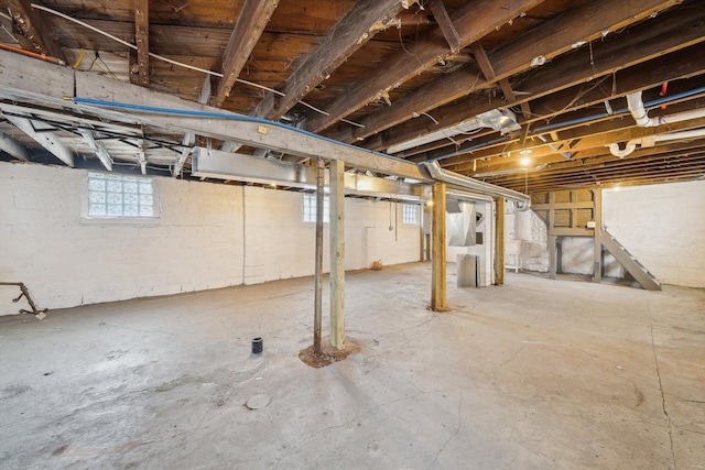 basement featuring a healthy amount of sunlight