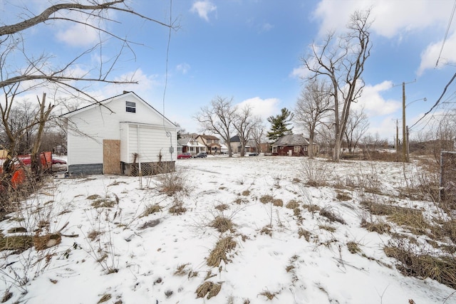 view of snowy yard