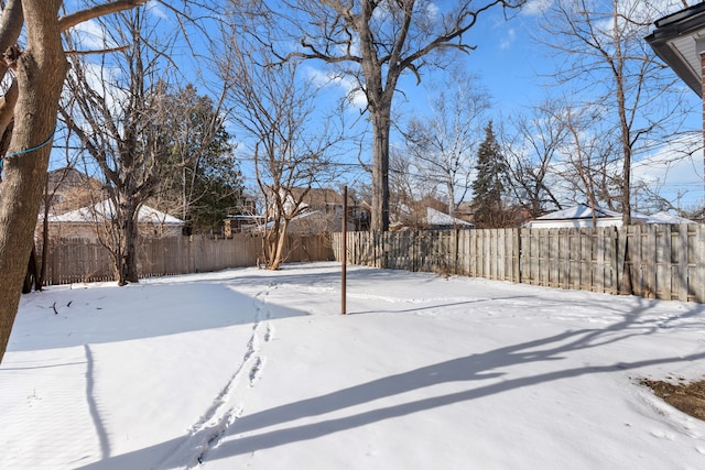 view of snowy yard