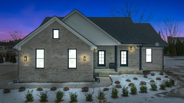 view of front of home featuring covered porch