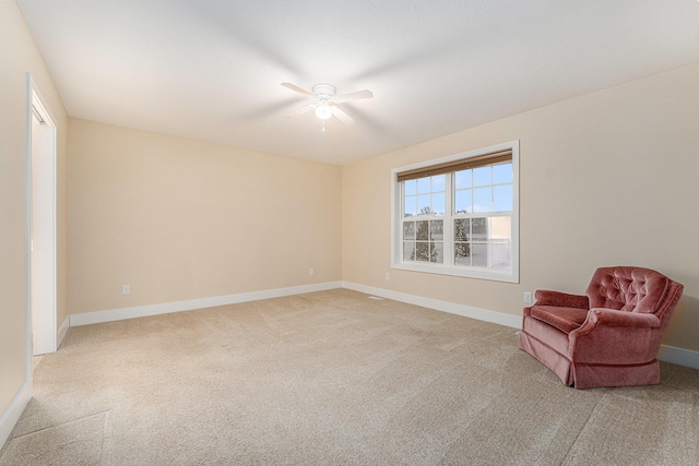 sitting room with light carpet