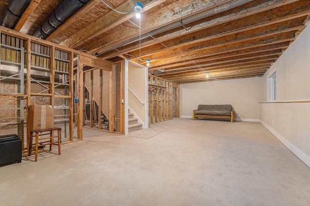 view of basement