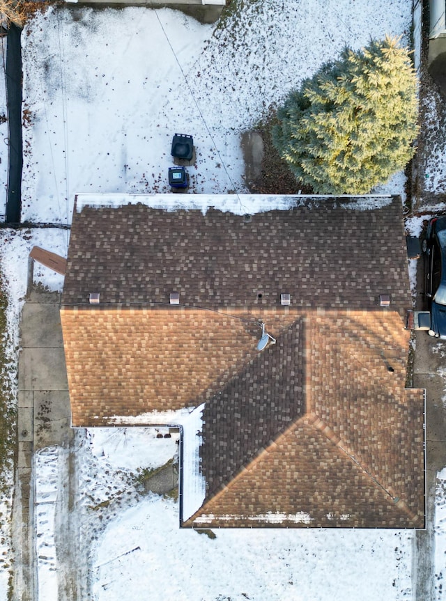 view of snowy aerial view