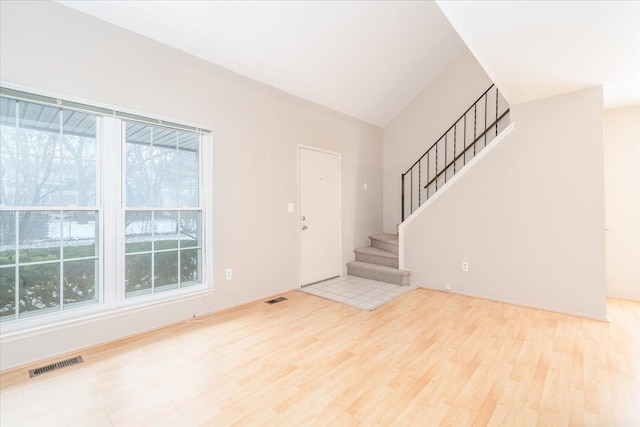 entrance foyer featuring light hardwood / wood-style floors