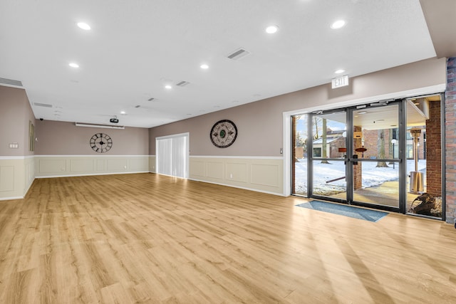 interior space with light wood-type flooring