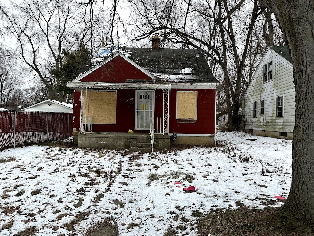 view of bungalow-style home