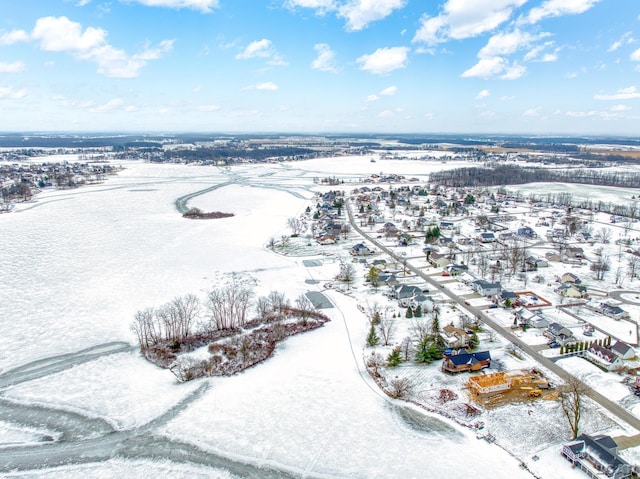 view of snowy aerial view