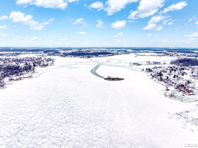 view of snowy aerial view