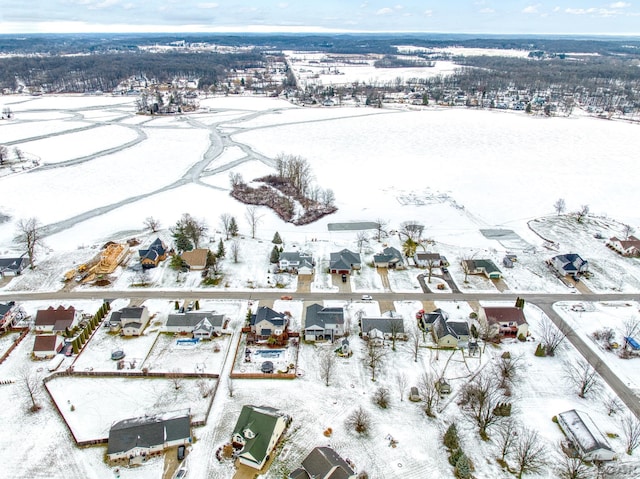 view of snowy aerial view