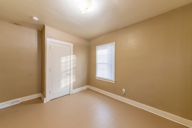 unfurnished bedroom with a closet