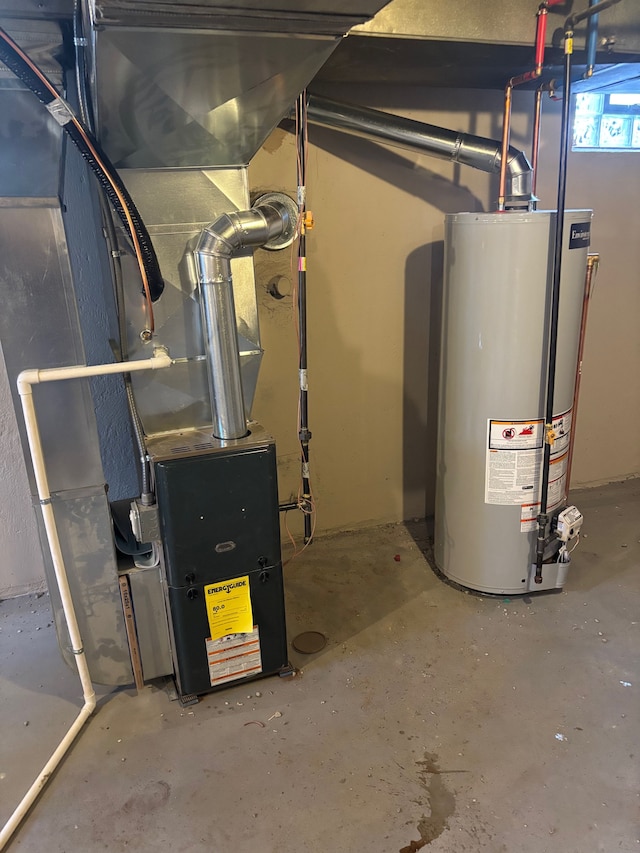 utilities featuring gas water heater