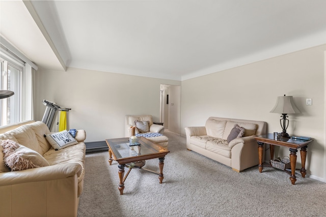 view of carpeted living room