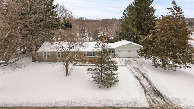 view of front facade with a garage