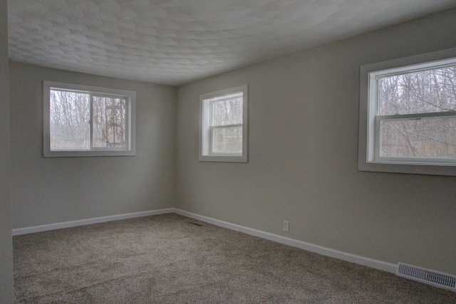 unfurnished room with carpet flooring