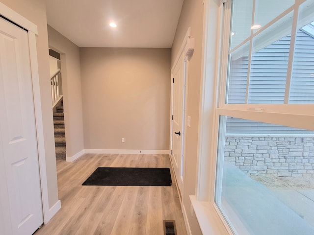 interior space with light wood-type flooring