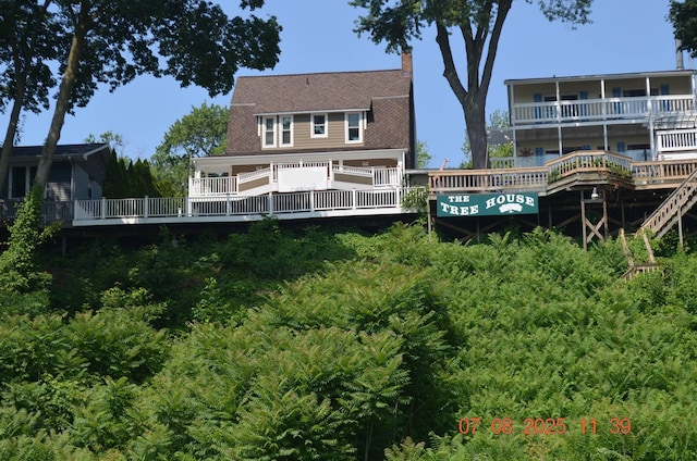 1511 Bernice Ave, Saint Joseph, MI 49085 - back of property featuring a chimney