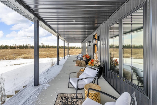 view of patio featuring a rural view