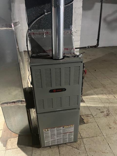 basement view of heating unit