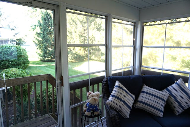 view of sunroom