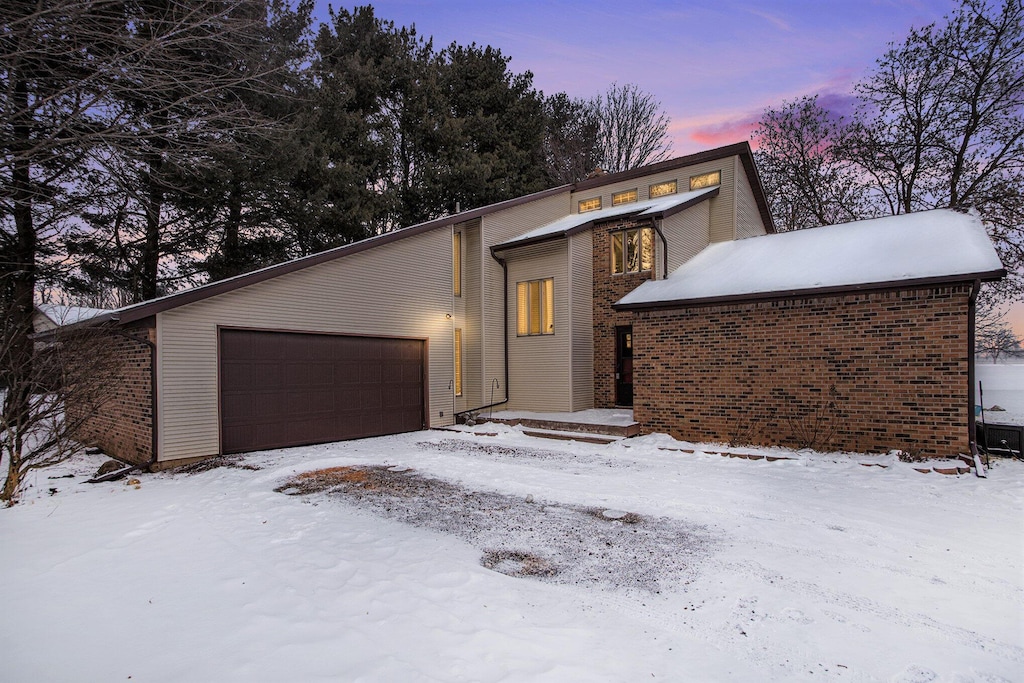 modern home with a garage