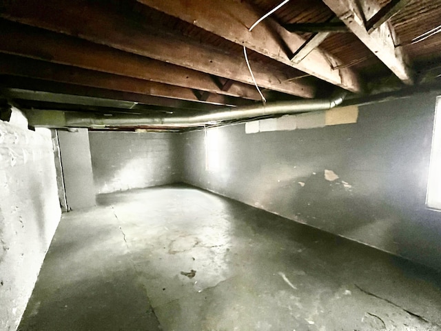 view of basement