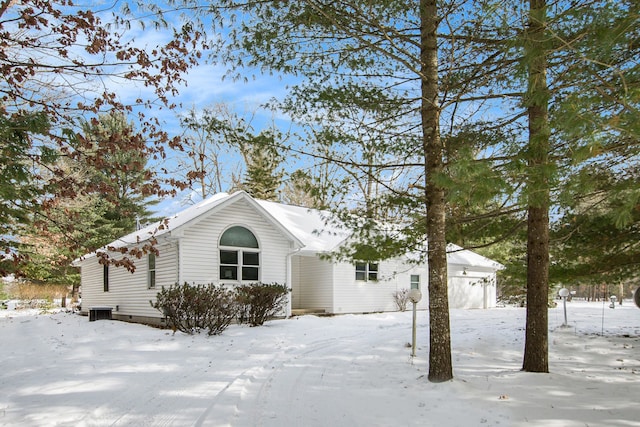 exterior space featuring a garage